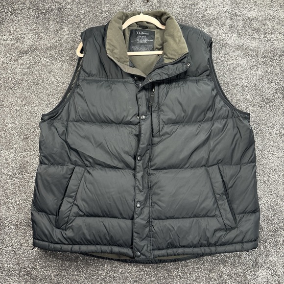 L.L. Bean Other - L.L. Bean Vest Mens XXL Black Goose Down Puffer Jacket Full Zip Insulated